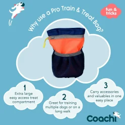 Coachi Pro Train & Treat Bag Navy & Coral - Hondenopvoeding - Navy Coral