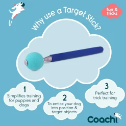 Coachi Target Stick - Hondenopvoeding - Navy Lichtblauw