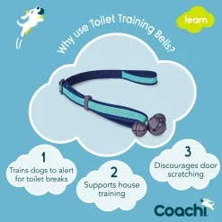 Coachi Toilet Training Bells - Hondenopvoeding - Navy Lichtblauw