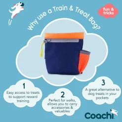 Coachi Train & Treat Bag Navy & Coral - Hondenopvoeding - Navy Coral