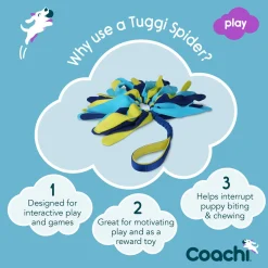 Coachi Tuggi Spider - Hondenopvoeding - Navy Lime Lichtblauw