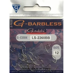 C-Tec G-Barbless 2260bb Hooks Bronze #12 - Vishaak -