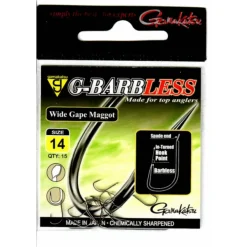 C-Tec Wide Gape Maggot Hooks Barbless #14 - Vishaak -