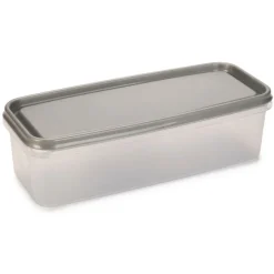 Curver Bewaarbox Voor Worsten - Hondenvoerbewaarbak - 32x13.5x9 cm Transparant Zilver