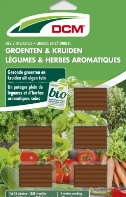 Dcm Meststofstaaf Groente & Kruiden - Moestuinmeststoffen - 25 stuks