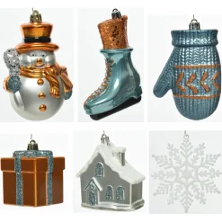 Decoris Beeldjes Kunststof Mix - Kerstversiering - 0.30x10x10 cm Multi-Color 20 stuks