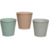 Decoris Bloempot - Buitenpot - 14x14x13 cm Grijs Terra Assorti