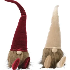 Decoris Gnoom Zittend - Kerstversiering - 55 cm Assorti 2 Assortiment Xl