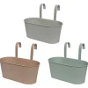 Decoris Hangpot Ovaal - Buitenpot - 32x16x26 cm Assorti