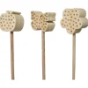 Decoris Insectenhotel Hout Op Stok - Nestkast - 9x15x72 cm Assorti