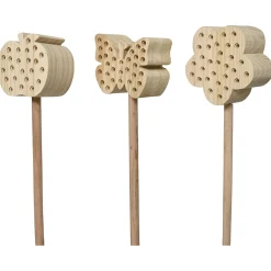 Decoris Insectenhotel Hout Op Stok - Nestkast - 9x15x72 cm Assorti