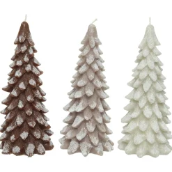 Decoris Kaars Wax Kerstboom - Kerstversiering - Ø9.5x20 cm Assorti