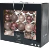 Decoris Kerstballen Glas Mix - Kerstboomversiering - Ø7 cm Roze 42 stuks