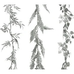 Decoris Kerstslinger Leaf - Kerstboomversiering - 2x10x180 cm Zilver