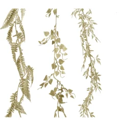 Decoris Kerstslinger Leaf - Kerstboomversiering - 2x10x180 cm Goud