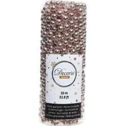 Decoris Kralenketting - Kerstboomversiering - Ø0.8x1000 cm Roze