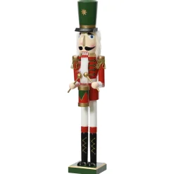 Decoris Notenkraker - Decoratie - 11x8x50 cm Rood