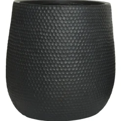 Decoris Zoe Bloempot Egg Zwart - Buitenpot