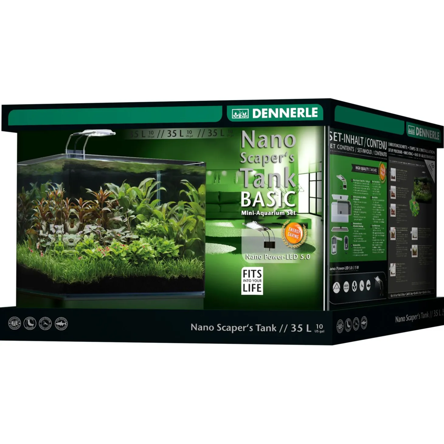 Dennerle Nano Scapers Tank Basic Style Led - Aquaria - 35 l