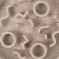 District 70 Bamboo Cat Slow Feeder - Kattenvoerbak - Ø13.5 cm Beige