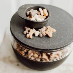 District 70 Bamboo Voorraadpot Met Antislipbodem - Hondenvoerbewaarbak - Ø18 cm 2250 ml Antraciet