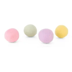 District 70 Fairy Felt Ball Toys - Kattenspeelgoed - Ø3.5 cm Assorti 4 stuks