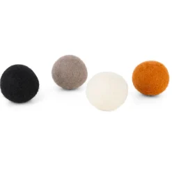 District 70 Pure Felt Ball Toys - Kattenspeelgoed - Ø3.5 cm Assorti 4 stuks