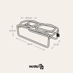 District 70 Voerbakstandaard Butler - Kattenvoerbak - 30x14x12.5 cm