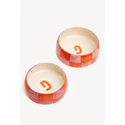Dogguo Block Dogbowl Oranje&Pink - Hondenvoerbak