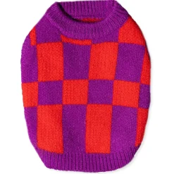 Dogguo Block Sweater Rood&Paars - Hondenkleding