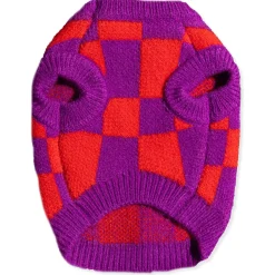 Dogguo Block Sweater Rood&Paars - Hondenkleding