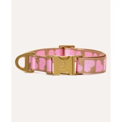 Dogguo Collar - Hondenhalsband - 42-68 cm Mokka Pink L