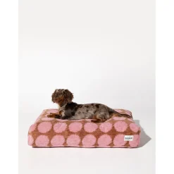 Dogguo Dot Bed - Hondenmatras - 105x65x15 cm Mokka Pink L
