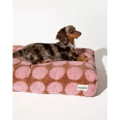 Dogguo Dot Bed - Hondenmatras - 105x65x15 cm Mokka Pink L