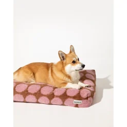 Dogguo Dot Bed - Hondenmatras - 105x65x15 cm Mokka Pink L