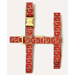 Dogguo Harness - Hondentuig - 24-38 cm Mokka Rood S