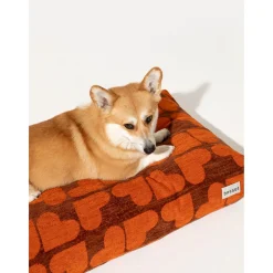 Dogguo Heart Bed - Hondenmatras - 105x65x15 cm Bruin Oranje L