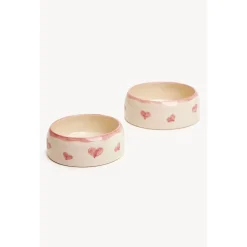 Dogguo Heart Dogbowl Pink&Beige - Hondenvoerbak
