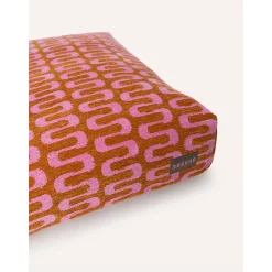 Dogguo Retro Wave Bed - Hondenmatras - 85x55x15 cm Roest Pink M