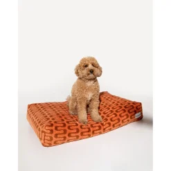 Dogguo Retro Wave  Bed - Hondenmatras - 125x75x15 cm Abrikoos Bruin Xl