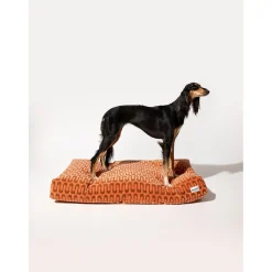 Dogguo Retro Wave  Bed - Hondenmatras - 125x75x15 cm Abrikoos Bruin Xl