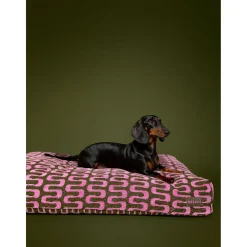 Dogguo Retro Wave Bed - Hondenmatras - 125x75x15 cm Groen Pink Xl