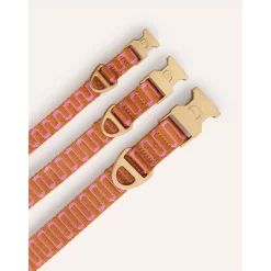 Dogguo Retro Wave Collar - Hondenhalsband - Ø23 cm Roest Pink S