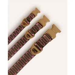 Dogguo Retro Wave Collar - Hondenhalsband - Ø26 cm Groen Pink L