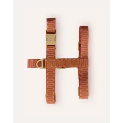 Dogguo Retro Wave Harness - Hondentuig - Roest Pink M