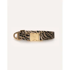 Dogguo Zebra Collar - Hondenhalsband - Ø15 cm Beige Zwart Xs