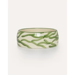 Dogguo Zebra Dogbowl - Hondenvoerbak - Ø17x7 cm Beige Groen S