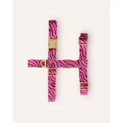 Dogguo Zebra Harness - Hondentuig - Bordeaux Pink L