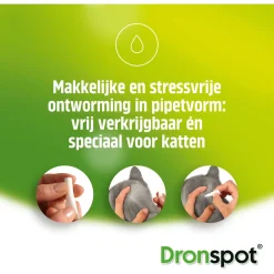 Dronspot Spot-On Kat  0.5 - 2.5kg - Anti wormenmiddel - 2 pip 0.5 - 2.5kg S