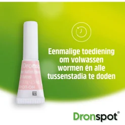 Dronspot Spot-On Kat  0.5 - 2.5kg - Anti wormenmiddel - 2 pip 0.5 - 2.5kg S